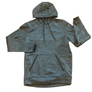 Under Armour Blue and Black Heathered Fleece‎ Lined Hoodie Size S